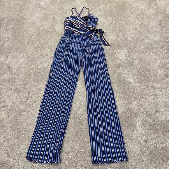 NWT Rag and Bone Blue‎ Multi Felix Jumpsuit 100% Silk $595 MSRP Size 00 - Picture 4 of 14